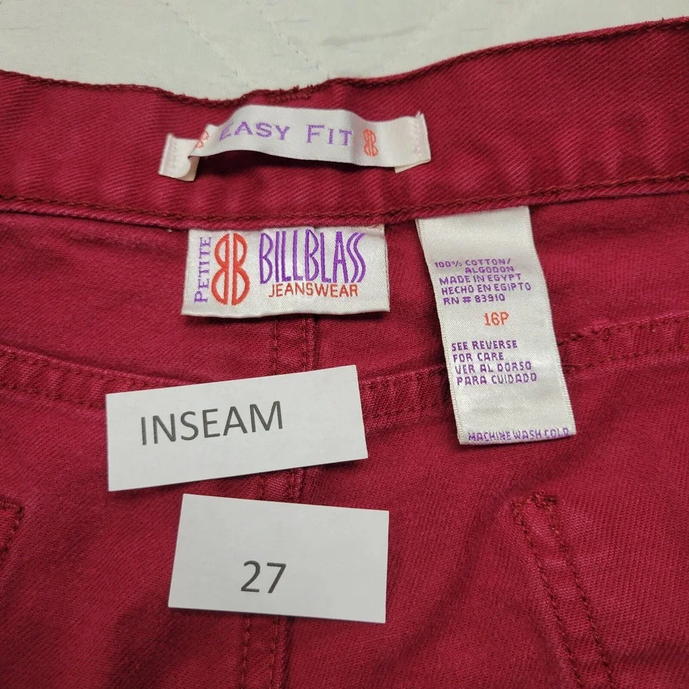 Bill Blass Jeanswear red easy fit jeans‎ size 16P